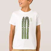 Asparagus cartoon afbeelding t-shirt (Voorkant)