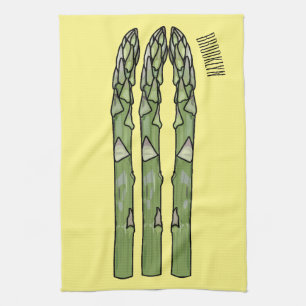 Asparagus cartoon afbeelding theedoek
