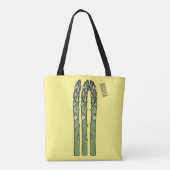 Asparagus cartoon afbeelding tote bag (Achterkant)
