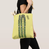 Asparagus cartoon afbeelding tote bag (Dichtbij)