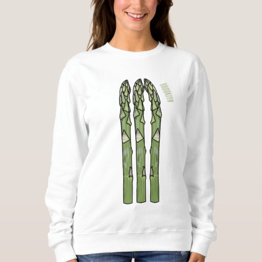 Asparagus cartoon afbeelding trui (Voorkant)