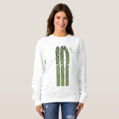 Asparagus cartoon afbeelding trui (Voorkant volledig)