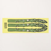 Asparagus cartoon afbeelding yogamat (Achterkant (horizontaal))