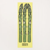 Asparagus cartoon afbeelding yogamat (Achterkant)