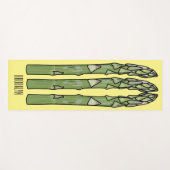 Asparagus cartoon afbeelding yogamat (Voorkant (horizontaal))
