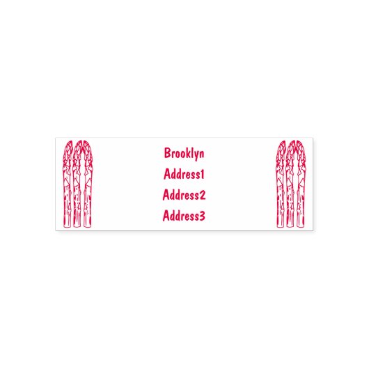 Asparagus cartoon afbeelding zelfinktende stempel (Design)