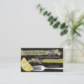 Asparagus citroenvork catering visitekaartjes (Staand voorkant)