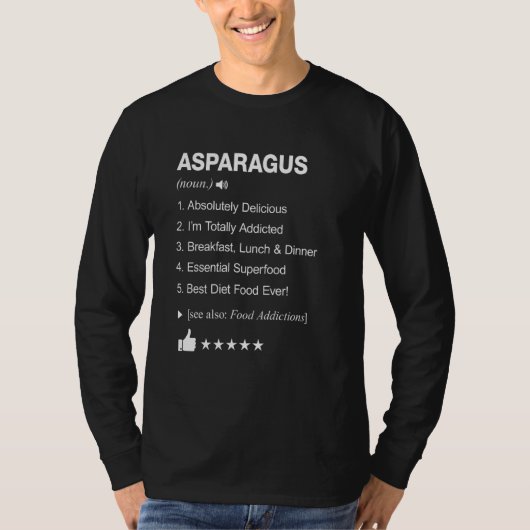 Asparagus Definition Betekenis grappigheid T-shirt (Voorkant)