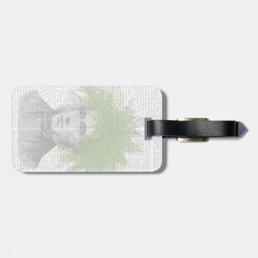 Asparagus Fern Head Plant Bagagelabel (Achterkant horizontaal)