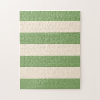 Asparagus Green en Antiek White Stripes Legpuzzel