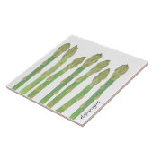 Asparagus keramische tegel tegeltje (Zijkant)