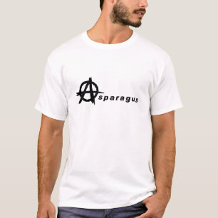 Asparagus met Anarchiesymbool T-shirt