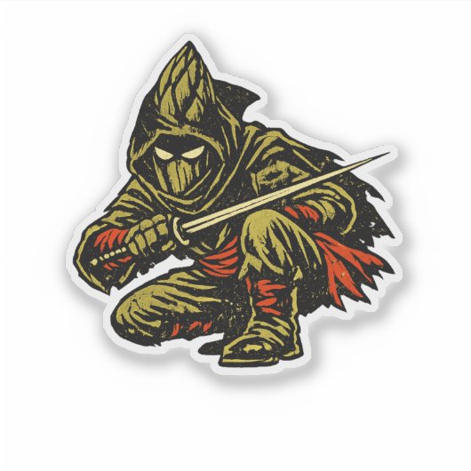 Asparagus Moordenaar — Grappige Groente Stille Nin Sticker (Voorkant)