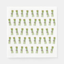 Asparagus ontwerp papieren servet