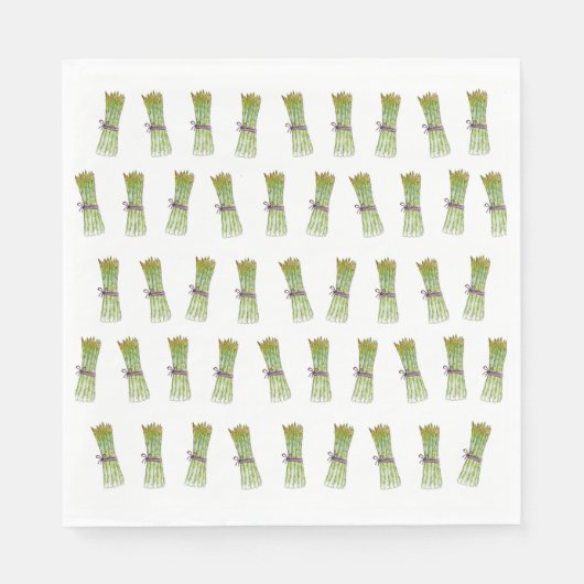 Asparagus ontwerp papieren servet (Voorkant)