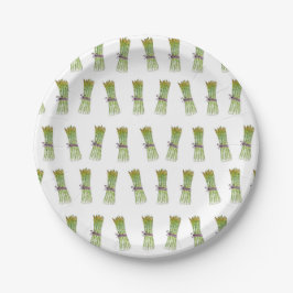 Asparagus ontwerppapieren borden papieren bordje