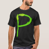 Asparagus Pee Letter P Visual Pun Vegetable Humor T-shirt (Voorkant)