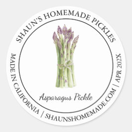 Asparagus Pickle Modern label