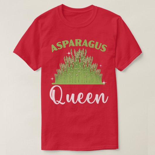 Asparagus Queen Vegan Vegetable Vegetarian  T-shirt (Design voorkant)