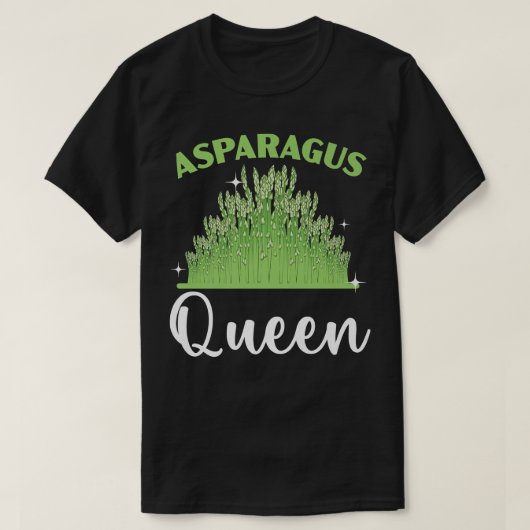 Asparagus Queen Vegan Vegetable Vegetarian  T-shirt (Design voorkant)