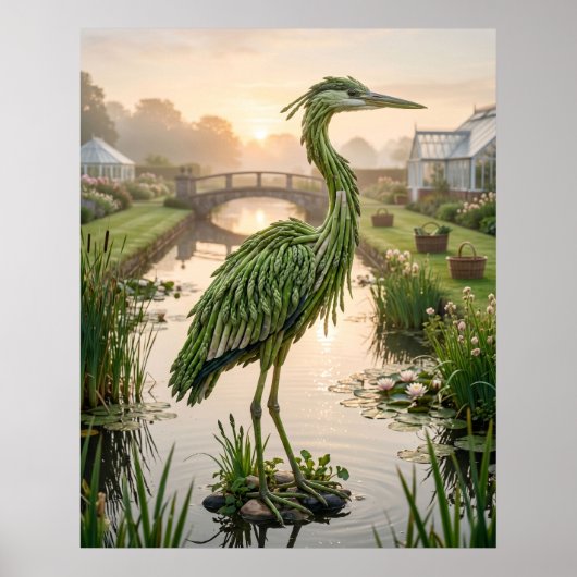 Asparagus Reiger Kanaal Poster (Voorkant)
