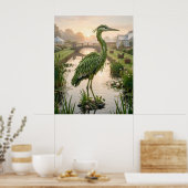 Asparagus Reiger Kanaal Poster (Keuken)