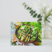 Asparagus Salad with Mixed Greens Feestdagenkaart (Staand voorkant)