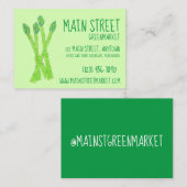Asparagus Spears van de boerenmarkt Visitekaartje (Voorkant / Achterkant)