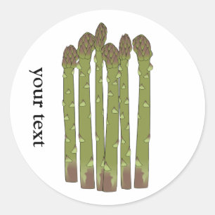 Asparagus Spears Vegetable Lover Veggies Ronde Sticker