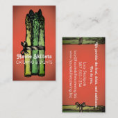 Asparagus speekselvis visitekaartje (Voorkant / Achterkant)
