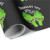 Asparagus Tips Funny Veggie Pun Dark BG Cadeaupapier (Rol Hoek)