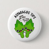 Asparagus Tips Funny Veggie Pun Ronde Button 5,7 Cm (Voorkant)
