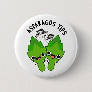 Asparagus Tips Funny Veggie Pun Ronde Button 5,7 Cm