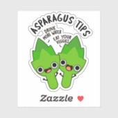 Asparagus Tips Funny Veggie Pun Sticker (Vel)