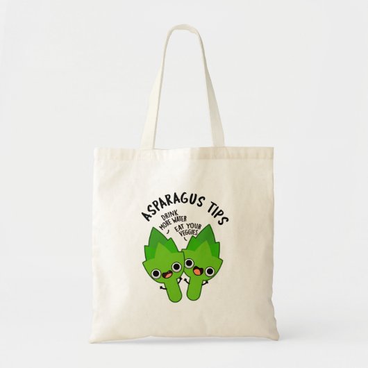 Asparagus Tips Funny Veggie Pun Tote Bag (Voorkant)