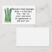 Asparagus Visitekaartjes, vers Visitekaartje (Voorkant / Achterkant)