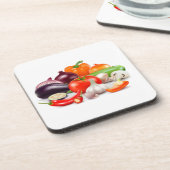 Asparagus Waterverf groenten Bier Onderzetter (Linkerzijde)