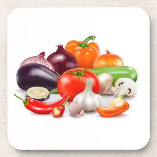 Asparagus Waterverf groenten Bier Onderzetter