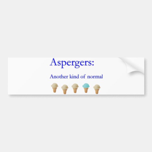 Aspbergers een ander soort normaal bumpersticker (Voorkant)