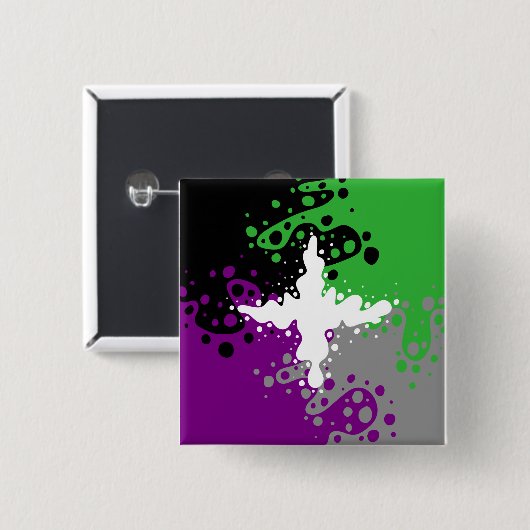 Aspec Fluid Vierkante Button 5,1 Cm (Voorkant /achterkant)