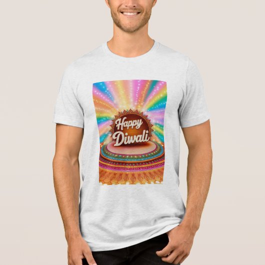 Aspecten van Diwali Tri-Blend Shirt (Voorkant)