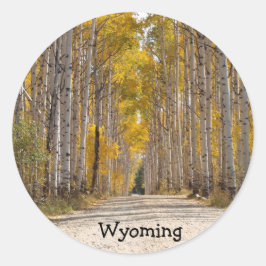 Aspen Alley in de herfst Ronde Sticker
