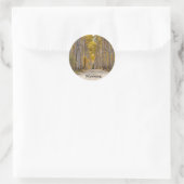 Aspen Alley in de herfst Ronde Sticker (Tas)