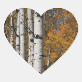Aspen Alley in Herfst Oranje Hart Sticker