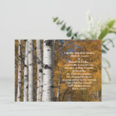 Aspen Alley in Herfst Oranje huwelijksuitnodiginge Kaart (Staand voorkant)