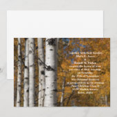 Aspen Alley in Herfst Oranje huwelijksuitnodiginge Kaart (Voorkant / Achterkant)
