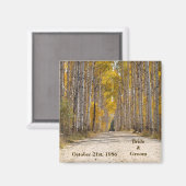 Aspen Alley in herfst Wedding Magnet (Voorkant / Achterkant)