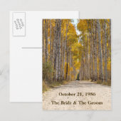 Aspen Alley in het najaar van het huwelijk Briefka Aankondigingskaart (Voorkant / Achterkant)