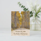 Aspen Alley in het najaar van het huwelijk Briefka Aankondigingskaart (Staand voorkant)