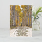 Aspen Alley tijdens herfst bruiloft Kaart (Staand voorkant)